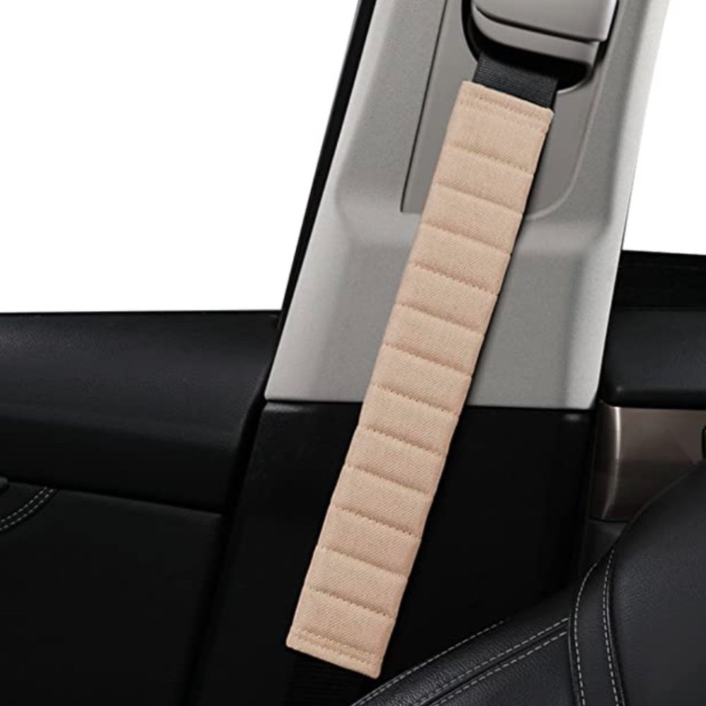 NEW! Seatbelt Cushion SET 13 inch Beige 2-pack